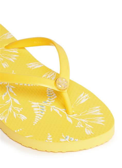 tory burch printed flip flops